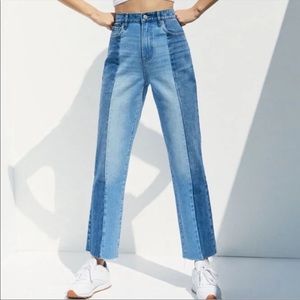 PacSun two tone mom jeans
